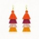 Boucles d'oreilles camaieu de couleurs