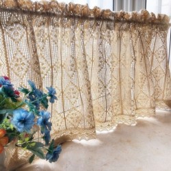 Rideau macramé sur mesure aspect crochet