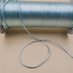 Fil satin pour macramé 2mm pour 10m couleur Bleu Clair