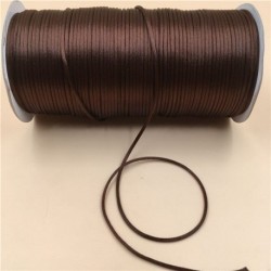 Fil satin pour macramé 2mm pour 10m couleur Café Marron