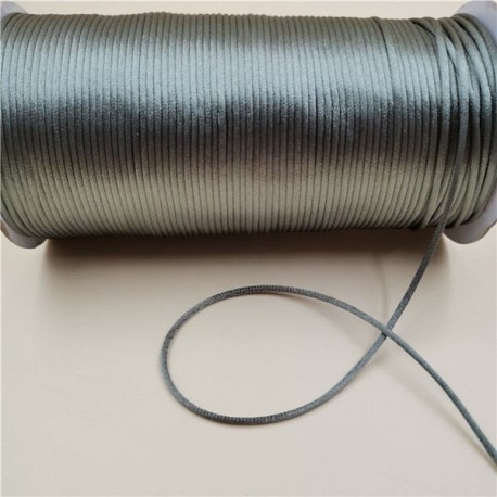 Fil satin pour macramé 2mm pour 10m couleur Gris métal