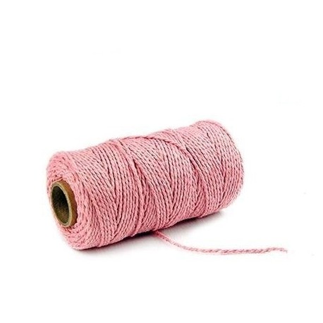 Fil macramé : ROSE en coton de 100 mètres