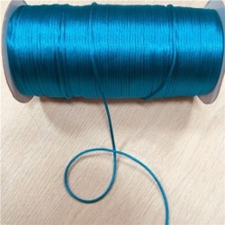 Fil satin pour macramé 2mm pour 10m couleur Bleu Océan