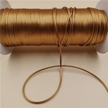 Fil satin pour macramé 2mm pour 10m couleur Doré