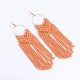 Boucles d'oreilles gland en macramé multi-color