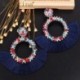 Boucles d'oreilles bohème coloré en macramé