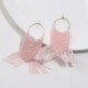 Boucles d'oreilles macramé frangée