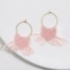 Boucles d'oreilles macramé frangée