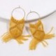 Boucles d'oreilles macramé frangée