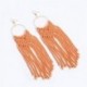 Boucles d'oreilles gland en macramé multi-color